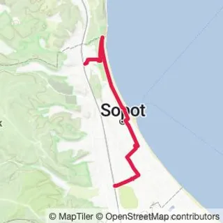 Preview of the route on the map